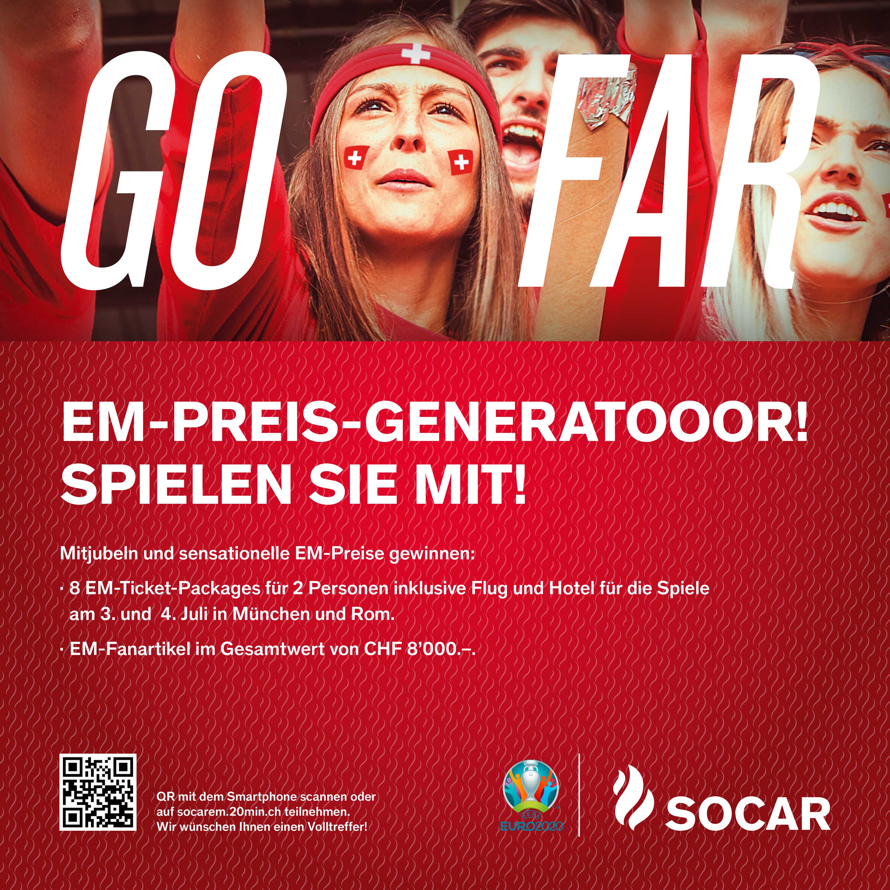 Abbildung: Plakatserie der SOCAR EM-Kampagne 2020 (Sponsoring).