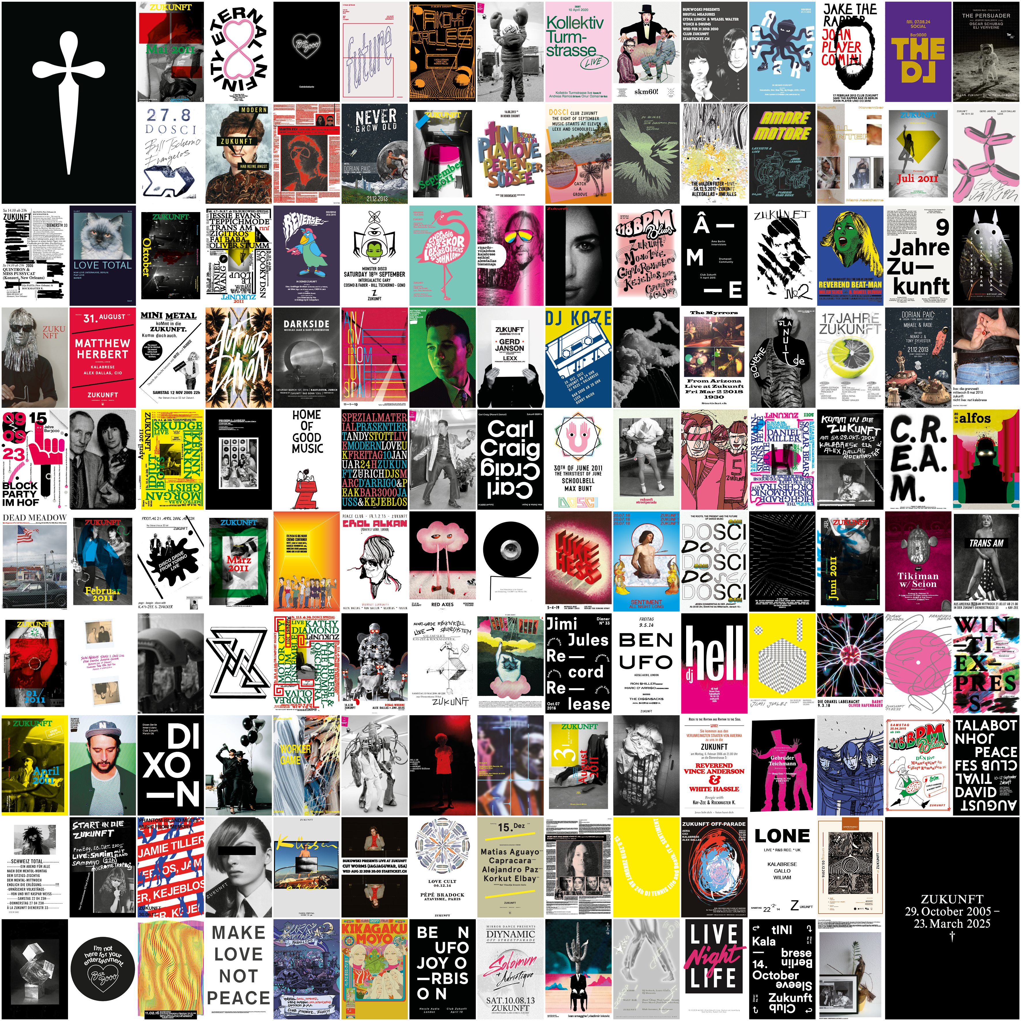 Abbildung: Zuki-Flyer-Poster, auf dem 100 Flyer zu sehen sind.
