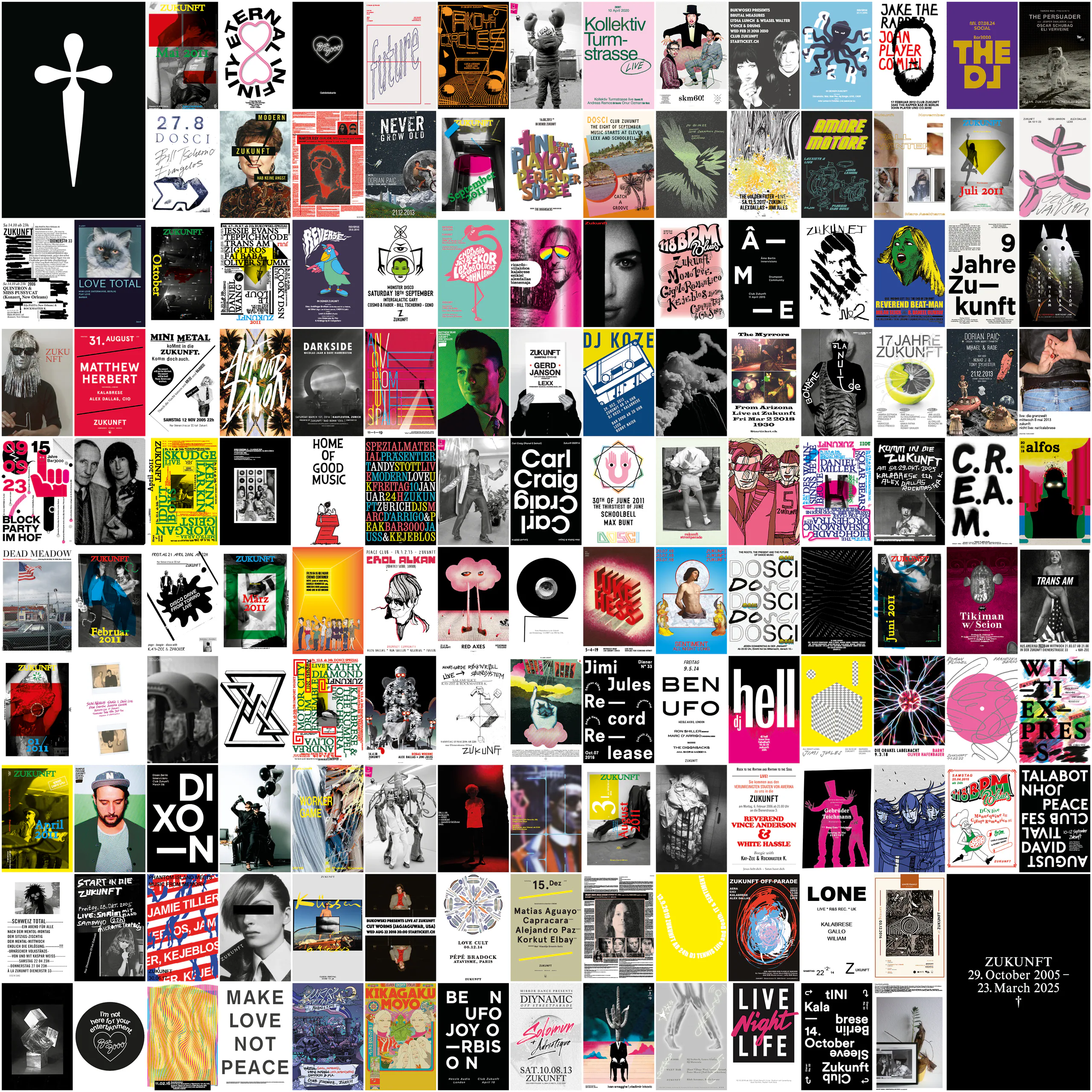 Abbildung: Zuki-Flyer-Poster, auf dem 100 Flyer zu sehen sind.
